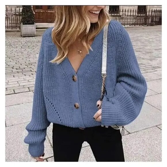 Sweaters - LAST ONE!!! Lantern Sleeve Cardigan